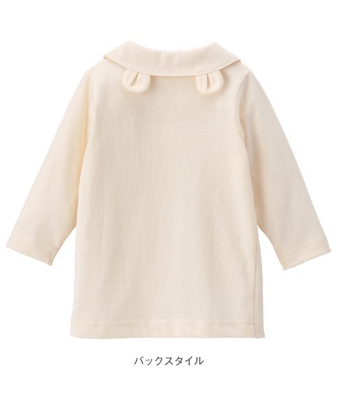 combimini（コンビミニ）の「くま襟シャツ（シャツ/ブラウス・キッズ・ネイビー/アイボリー・70/80）」の3枚目の写真