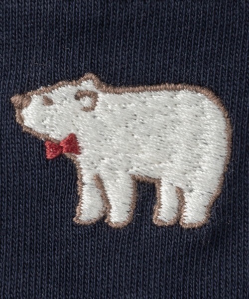 combimini（コンビミニ）の「くま襟シャツ（シャツ/ブラウス・キッズ・ネイビー/アイボリー・70/80）」の5枚目の写真
