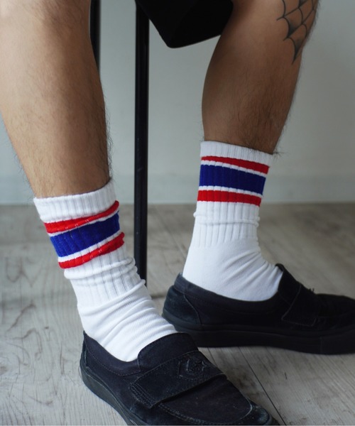 United Athle(ユナイテッドアスレ)の「【 UNITED ATHLE / ユナイテッドアスレ 】カラー ライン クルーソックス(ソックス/靴下・メンズ・ホワイト×ブラック/ホワイト系その他/ホワイト×ネイビー/ホワイト×グリーン/グリーン・FREE)」の18枚目の写真
