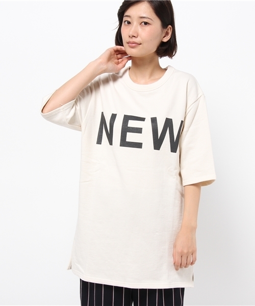 WHO'S WHO gallery(フーズフーギャラリー)の「【THEBIG】NEWYORKビッグTEE(Tシャツ/カットソー・レディース・ホワイト/グレー・FREE)」の12枚目の写真