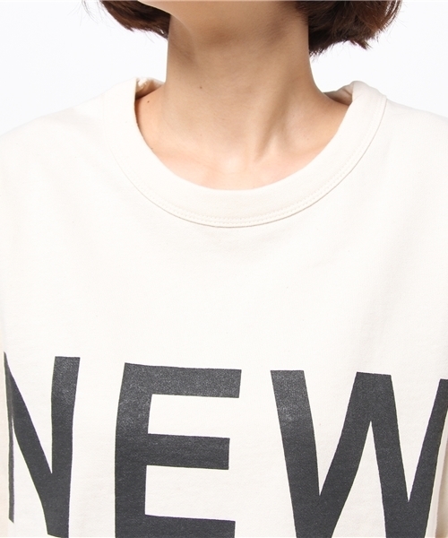 WHO'S WHO gallery(フーズフーギャラリー)の「【THEBIG】NEWYORKビッグTEE(Tシャツ/カットソー・レディース・ホワイト/グレー・FREE)」の6枚目の写真