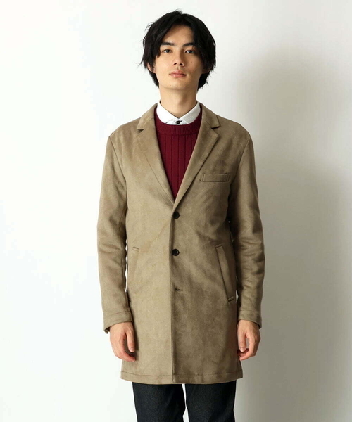 MK MICHEL KLEIN HOMME （エムケーミッシェルクランオム）の「スエードチェスターコート（チェスターコート・メンズ・カーキ/ネイビー・MEDIUM/X-LARGE/LARGE）」の17枚目の写真