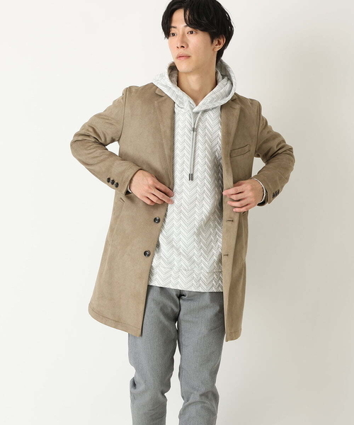 MK MICHEL KLEIN HOMME （エムケーミッシェルクランオム）の「スエードチェスターコート（チェスターコート・メンズ・カーキ/ネイビー・MEDIUM/X-LARGE/LARGE）」の9枚目の写真