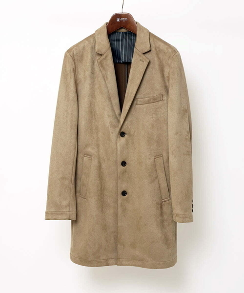 MK MICHEL KLEIN HOMME （エムケーミッシェルクランオム）の「スエードチェスターコート（チェスターコート・メンズ・カーキ/ネイビー・MEDIUM/X-LARGE/LARGE）」の7枚目の写真