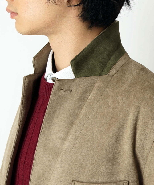 MK MICHEL KLEIN HOMME （エムケーミッシェルクランオム）の「スエードチェスターコート（チェスターコート・メンズ・カーキ/ネイビー・MEDIUM/X-LARGE/LARGE）」の13枚目の写真