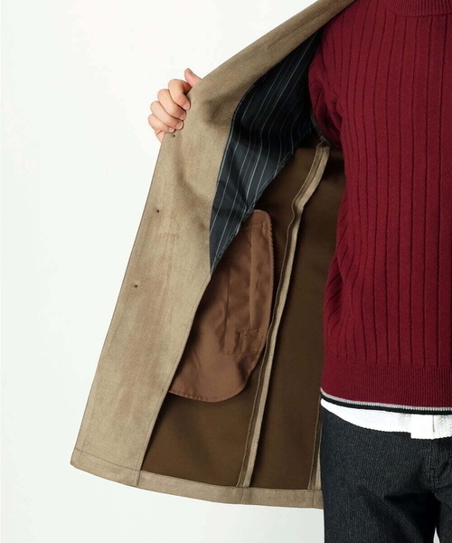 MK MICHEL KLEIN HOMME （エムケーミッシェルクランオム）の「スエードチェスターコート（チェスターコート・メンズ・カーキ/ネイビー・MEDIUM/X-LARGE/LARGE）」の18枚目の写真