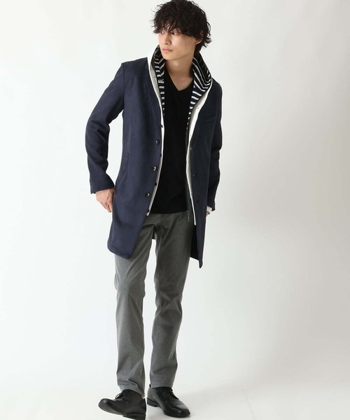 MK MICHEL KLEIN HOMME （エムケーミッシェルクランオム）の「スエードチェスターコート（チェスターコート・メンズ・カーキ/ネイビー・MEDIUM/X-LARGE/LARGE）」の16枚目の写真