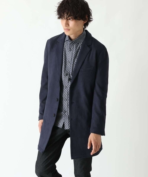 MK MICHEL KLEIN HOMME （エムケーミッシェルクランオム）の「スエードチェスターコート（チェスターコート・メンズ・カーキ/ネイビー・MEDIUM/X-LARGE/LARGE）」の10枚目の写真