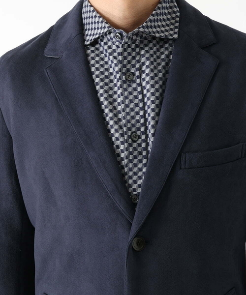 MK MICHEL KLEIN HOMME （エムケーミッシェルクランオム）の「スエードチェスターコート（チェスターコート・メンズ・カーキ/ネイビー・MEDIUM/X-LARGE/LARGE）」の19枚目の写真