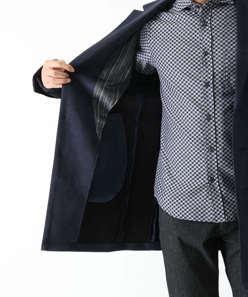 MK MICHEL KLEIN HOMME （エムケーミッシェルクランオム）の「スエードチェスターコート（チェスターコート・メンズ・カーキ/ネイビー・MEDIUM/X-LARGE/LARGE）」の22枚目の写真