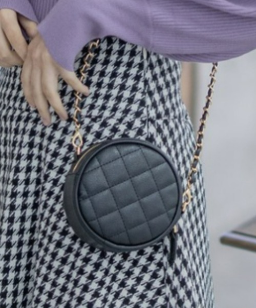 clear（クリア）の「ミニキルティングショルダー（ショルダーバッグ・レディース・ホワイト/ブラック・F）」の2枚目の写真