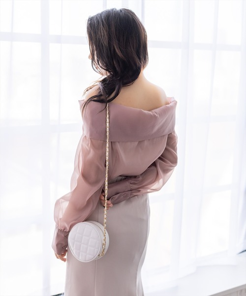 clear（クリア）の「ミニキルティングショルダー（ショルダーバッグ・レディース・ホワイト/ブラック・F）」の7枚目の写真