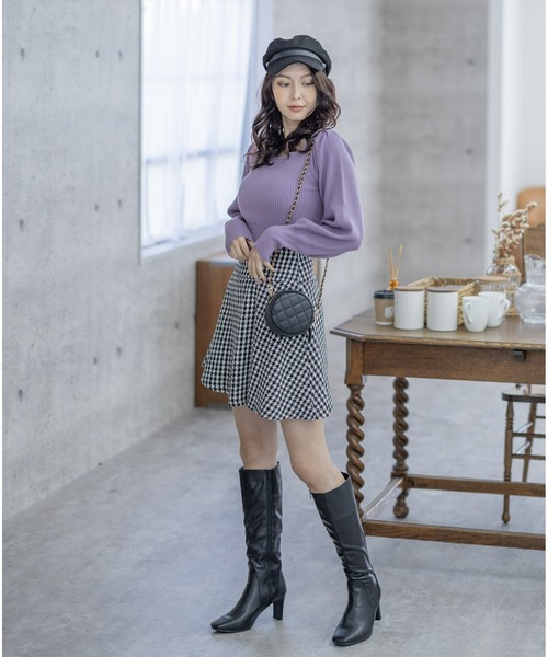 clear（クリア）の「ミニキルティングショルダー（ショルダーバッグ・レディース・ホワイト/ブラック・F）」の9枚目の写真