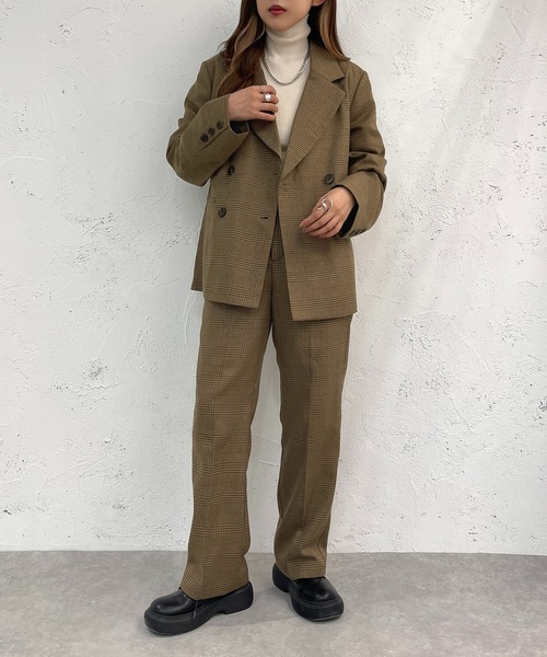 apres jour mignon（アプレジュールミニョン）の「チェックパンツ【SETUP着用可能】【ZOZOTOWN限定アイテム】（その他パンツ・レディース・グリーン系その他/ブラウン系その他/ベージュ系その他・SMALL/MEDIUM/X-LARGE）」の7枚目の写真