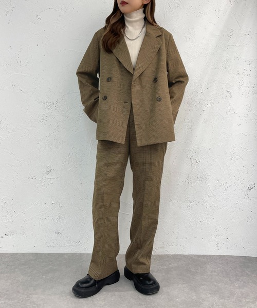 apres jour mignon（アプレジュールミニョン）の「チェックパンツ【SETUP着用可能】【ZOZOTOWN限定アイテム】（その他パンツ・レディース・グリーン系その他/ブラウン系その他/ベージュ系その他・SMALL/MEDIUM/X-LARGE）」の8枚目の写真