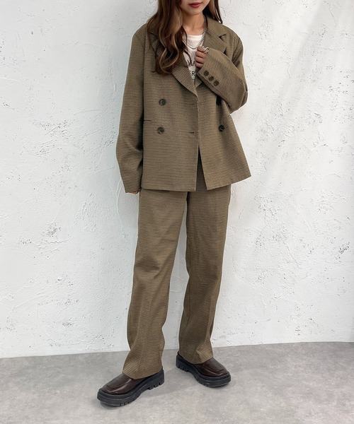 apres jour mignon（アプレジュールミニョン）の「チェックパンツ【SETUP着用可能】【ZOZOTOWN限定アイテム】（その他パンツ・レディース・グリーン系その他/ブラウン系その他/ベージュ系その他・SMALL/MEDIUM/X-LARGE）」の19枚目の写真