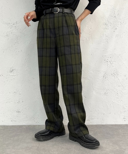 apres jour mignon（アプレジュールミニョン）の「チェックパンツ【SETUP着用可能】【ZOZOTOWN限定アイテム】（その他パンツ・レディース・グリーン系その他/ブラウン系その他/ベージュ系その他・SMALL/MEDIUM/X-LARGE）」の22枚目の写真