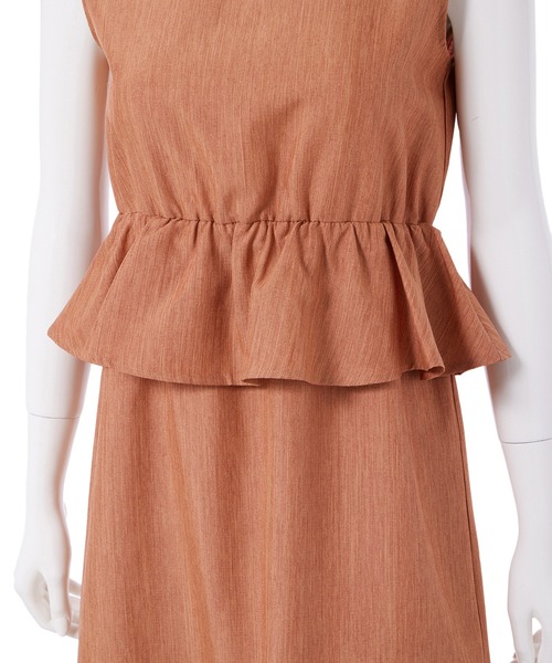 Edit Sheen(エディットシーン)の「ペプラムデザインワンピース(ワンピース・レディース・オレンジ/ネイビー・S/M)」の15枚目の写真