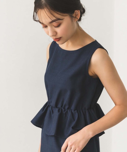 Edit Sheen(エディットシーン)の「ペプラムデザインワンピース(ワンピース・レディース・オレンジ/ネイビー・S/M)」の20枚目の写真