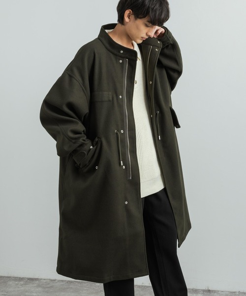 Rocky Monroe(ロッキーモンロー)の「オーバーサイズ ウールライク M-65 ミリタリーモッズコート(モッズコート・メンズ・ブラック/カーキ・M/L)」の13枚目の写真