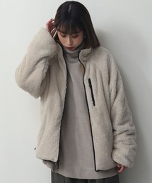 【ZIP FIVE】【ZIP OUTDOOR】ナイロン　フリース　リバーシブル 2WAYスタンドカラーブルゾン/ボアブルゾン