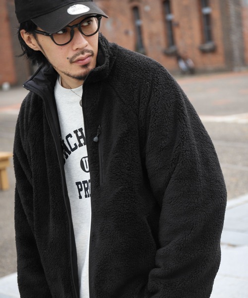 ZIP FIVE(ジップファイブ)の「【ZIP FIVE】【ZIP OUTDOOR】ナイロン フリース リバーシブル 2WAYスタンドカラーブルゾン/ボアブルゾン(ブルゾン・レディース・ブラック×ブラック/ベージュ系/カーキ系/キャメル・X-LARGE/LARGE/MEDIUM)」の9枚目の写真