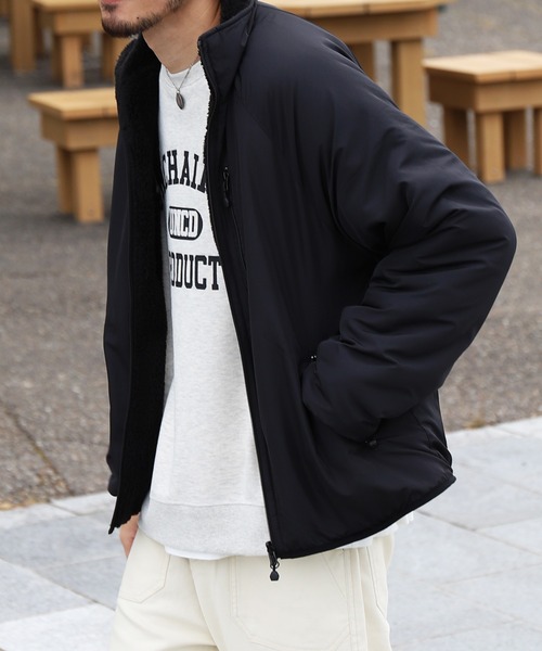 ZIP FIVE(ジップファイブ)の「【ZIP FIVE】【ZIP OUTDOOR】ナイロン フリース リバーシブル 2WAYスタンドカラーブルゾン/ボアブルゾン(ブルゾン・レディース・ブラック×ブラック/ベージュ系/カーキ系/キャメル・X-LARGE/LARGE/MEDIUM)」の16枚目の写真