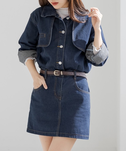 LITTLESUNNYBITE デニムワンピース 長袖　美品 デニム ワンピース ロング レディース 長袖 ロング丈 ロング