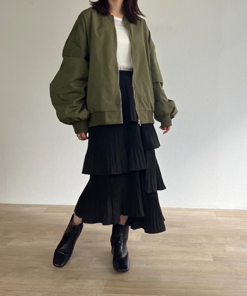 ISOOK（アイスー）の「【ISOOK / アイスー】アシンメトリープリーツスカート / アシメスカート ティアードスカート ZOZOTOWN限定（スカート・レディース・ベージュ/ブラック・FREE）」の20枚目の写真