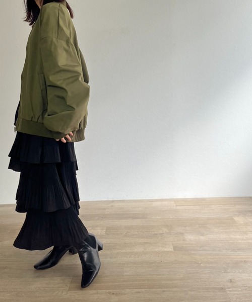 ISOOK（アイスー）の「【ISOOK / アイスー】アシンメトリープリーツスカート / アシメスカート ティアードスカート ZOZOTOWN限定（スカート・レディース・ベージュ/ブラック・FREE）」の22枚目の写真