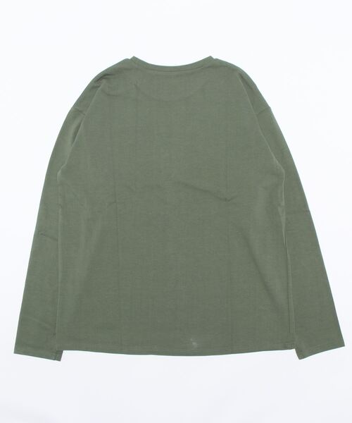 GENXDER(ノンジェンダー)の「【genxder】ユニセックス オリジナル蝶々刺繍ポケットロングTシャツ(Tシャツ/カットソー・メンズ・グレー/ホワイト/ブラウン/ブラック/グリーン・LARGE/X-LARGE/MEDIUM)」の6枚目の写真