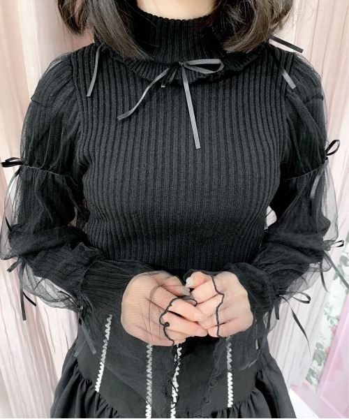 Swankiss（スワンキス）の「HB girly basic knit（ニット/セーター・レディース・ブラック/ピンク/グレー・FREE）」の8枚目の写真