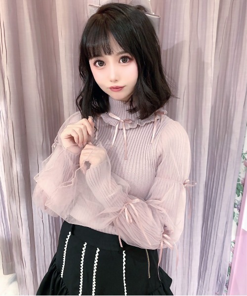 Swankiss（スワンキス）の「HB girly basic knit（ニット/セーター・レディース・ブラック/ピンク/グレー・FREE）」の15枚目の写真