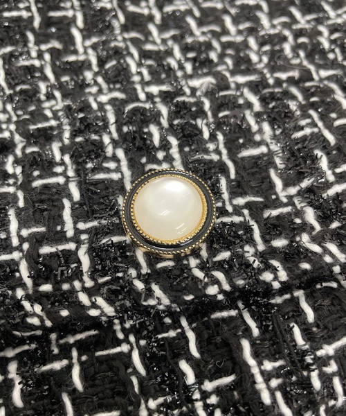 DAY CLOSET（デイ クローゼット）の「レディース フリンジツイードチェック風ベスト（ベスト・レディース・ブラック/ホワイト・ONE SIZE）」の15枚目の写真