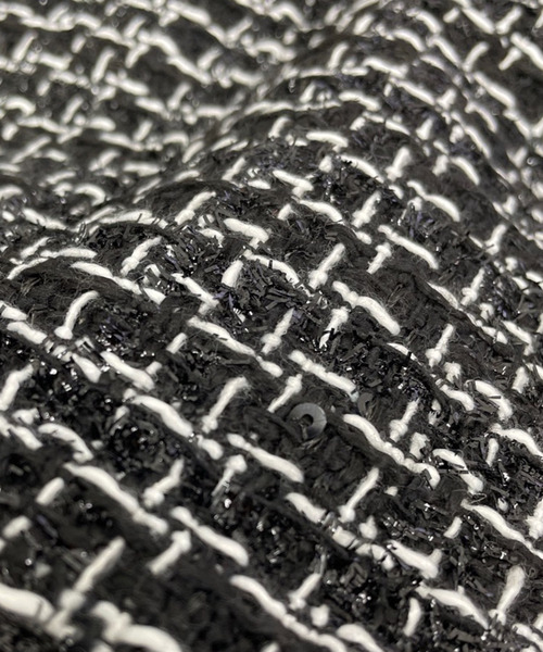 DAY CLOSET（デイ クローゼット）の「レディース フリンジツイードチェック風ベスト（ベスト・レディース・ブラック/ホワイト・ONE SIZE）」の16枚目の写真