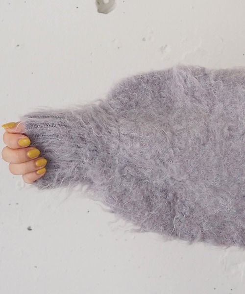 tiptop（ティップトップ）の「【wool】シャギーVネックBIGカーディガン（カーディガン/ボレロ・レディース・ベージュ/グリーン/ピンク/サックスブルー/ブルー系その他/グリーン系その他/チャコールグレー/ブルー/ライム/グレー・FREE）」の22枚目の写真