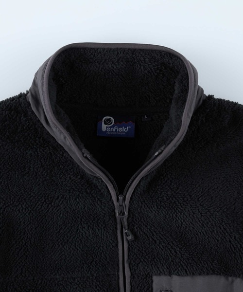 PEN FIELD（ペンフィールド）の「【PENFIELD】スタンドボアジャケット（ブルゾン・メンズ・ブラック/ホワイト・M/L/XL）」の9枚目の写真