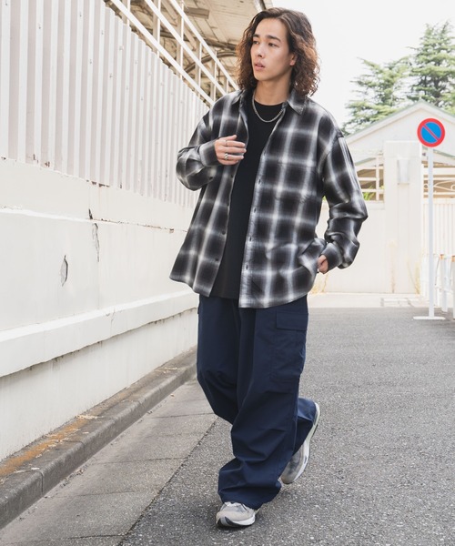 WEGO（ウィゴー）の「WEGO/リップストップ カーゴパンツ（カーゴパンツ・メンズ・ベージュ/カーキ/ブラック/グレー/ライトグレー/ネイビー/その他1・MEDIUM/LARGE）」の9枚目の写真