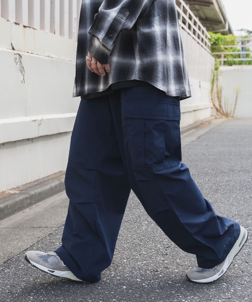 WEGO（ウィゴー）の「WEGO/リップストップ カーゴパンツ（カーゴパンツ・メンズ・ベージュ/カーキ/ブラック/グレー/ライトグレー/ネイビー/その他1・MEDIUM/LARGE）」の13枚目の写真