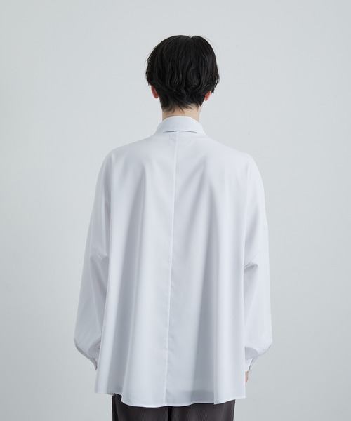 JUNRED（ジュンレッド）の「【 UNISEX 】ボウタイオーバーシャツ（シャツ/ブラウス・メンズ・ホワイト/ブルー系その他4/ホワイト系その他/グリーン・M/L/S）」の15枚目の写真