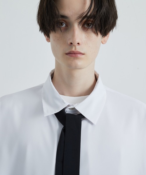 JUNRED（ジュンレッド）の「【 UNISEX 】ボウタイオーバーシャツ（シャツ/ブラウス・メンズ・ホワイト/ブルー系その他4/ホワイト系その他/グリーン・M/L/S）」の16枚目の写真