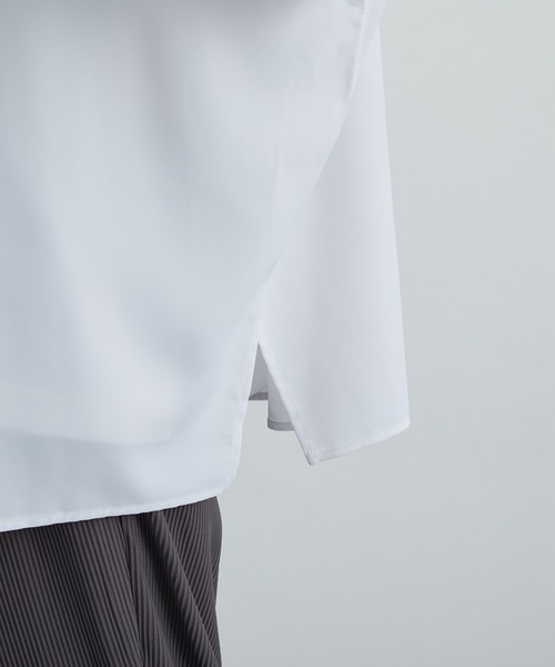 JUNRED（ジュンレッド）の「【 UNISEX 】ボウタイオーバーシャツ（シャツ/ブラウス・メンズ・ホワイト/ブルー系その他4/ホワイト系その他/グリーン・M/L/S）」の19枚目の写真