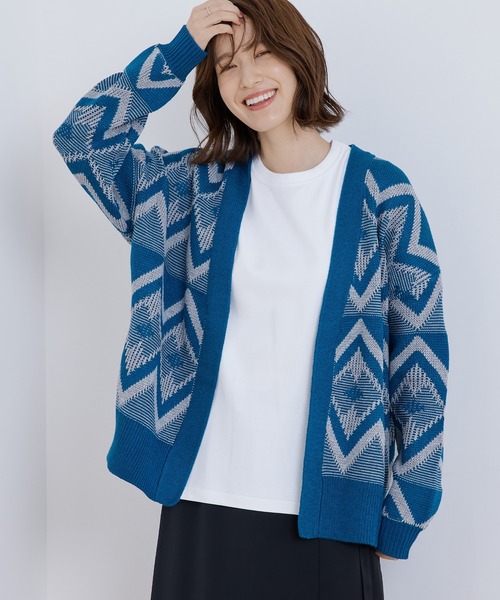 Jayro（ジャイロ）の「ジオメトリック柄ジャガードカーディガン