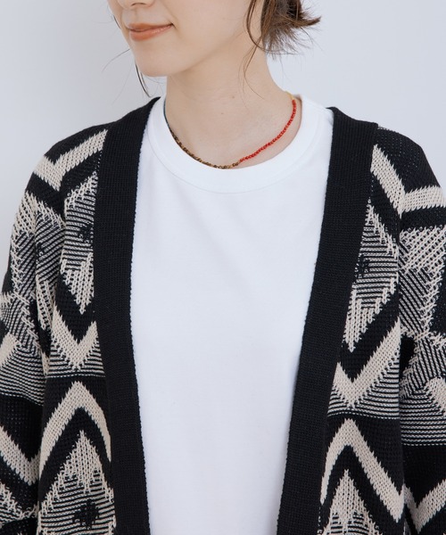Jayro（ジャイロ）の「ジオメトリック柄ジャガードカーディガン