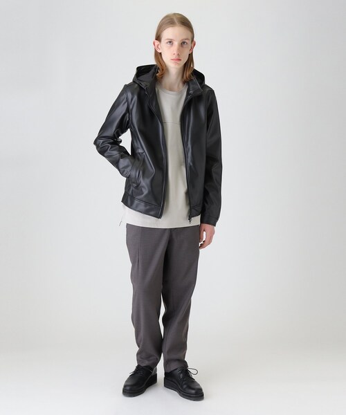 神永　新品tk.タケオキクチ シンセティックレザーフードブルゾン tk.TAKEO KIKUCHI（ティーケータケオキクチ）の「◇シンセティック