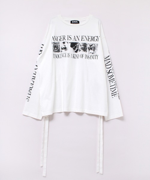 RNA（アールエヌエー）の「M2036 ANGERフォトリボンロンT（Tシャツ/カットソー・レディース・ホワイト/ライトイエロー/ブラック・MEDIUM）」の2枚目の写真