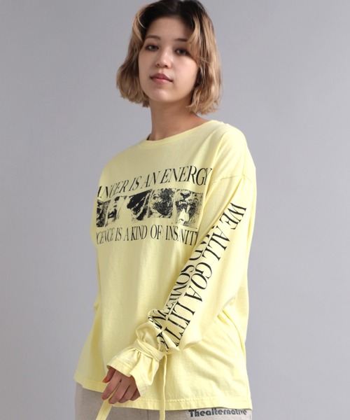 RNA（アールエヌエー）の「M2036 ANGERフォトリボンロンT（Tシャツ/カットソー・レディース・ホワイト/ライトイエロー/ブラック・MEDIUM）」の9枚目の写真