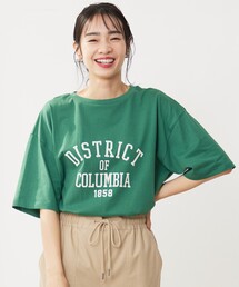 SHOO・LA・RUE | 【プチプラ/コットン100％】選べるプリント バリエーション 大人きれい 半袖Tシャツ(Tシャツ/カットソー)