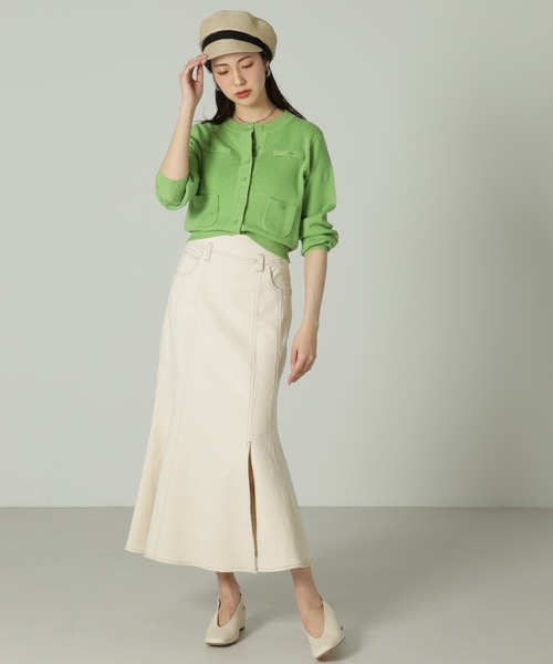 FREE'S MART（フリーズマート）の「【Sシリーズ対応】◆イレヘムマーメイドデニムスカート（デニムスカート・レディース・ネイビー/ライトインディゴブルー/ホワイト・MEDIUM/X-SMALL/SMALL）」の12枚目の写真