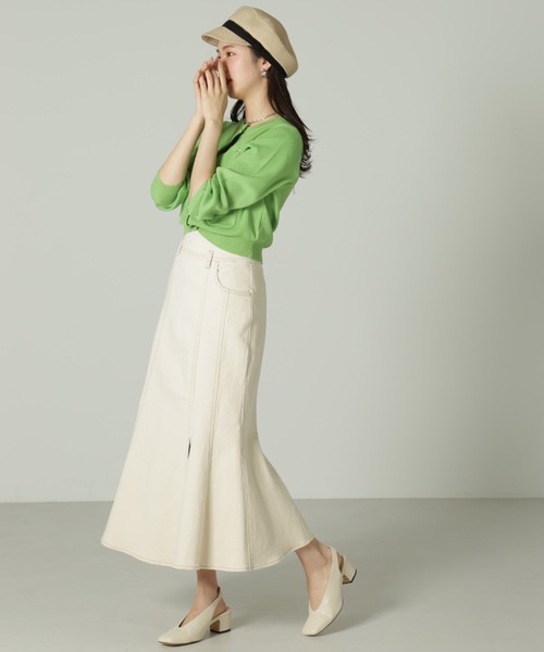 FREE'S MART（フリーズマート）の「【Sシリーズ対応】◆イレヘムマーメイドデニムスカート（デニムスカート・レディース・ネイビー/ライトインディゴブルー/ホワイト・MEDIUM/X-SMALL/SMALL）」の13枚目の写真